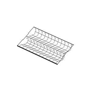 Обувница 2-ярусная стационарная, серия 460, L 607, Чёрный, CI