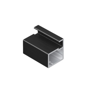 Профиль рамочный узкий 832, 20,5х19 - 6 мм, L 5400, Черный крац. (brush)